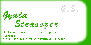 gyula strasszer business card